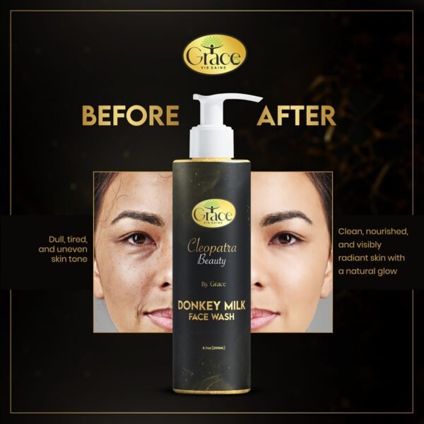 Before and after using Cleopatra Glow Face Wash