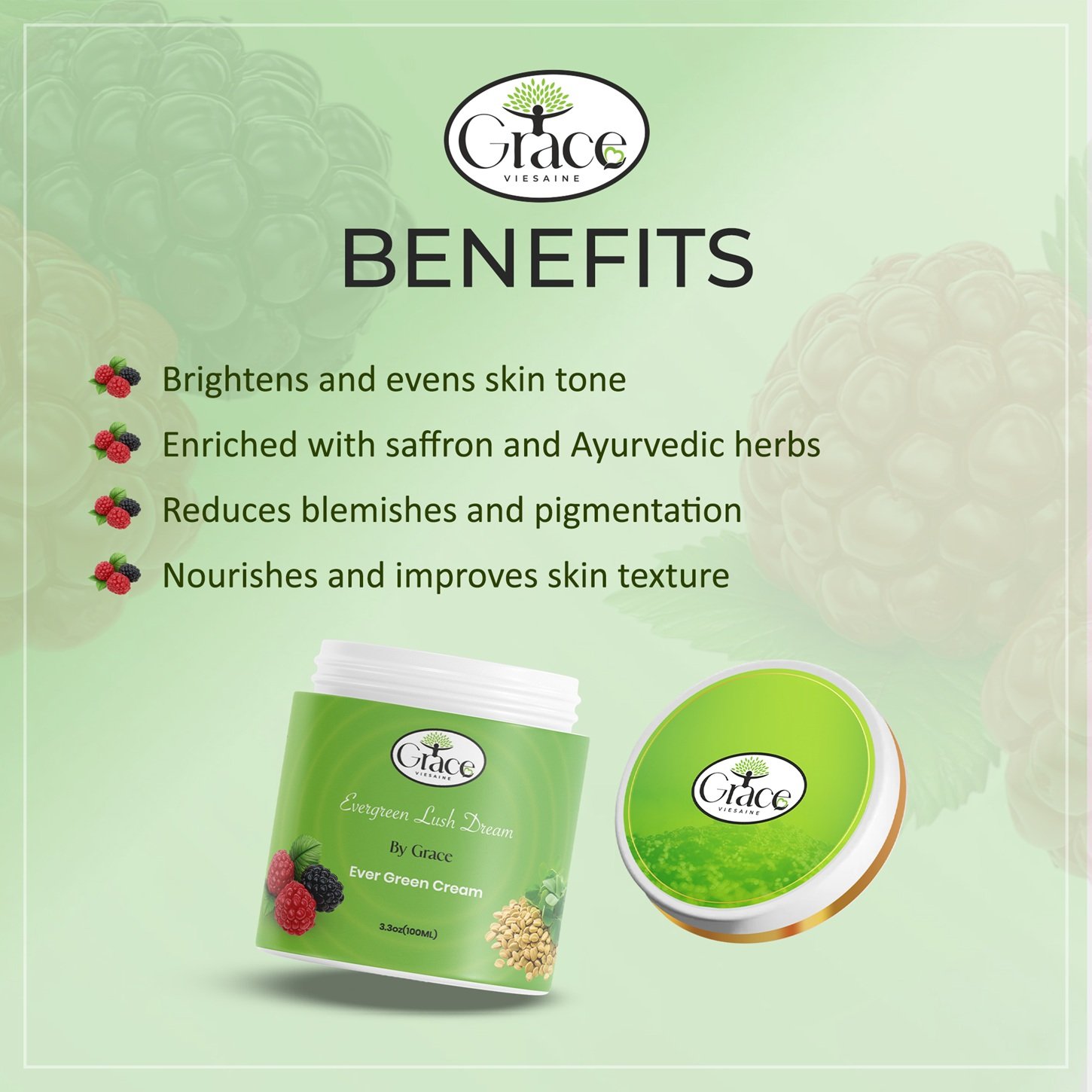 Benefits of Evergreen Lush Dream Cream by Grace’s Vie Saine