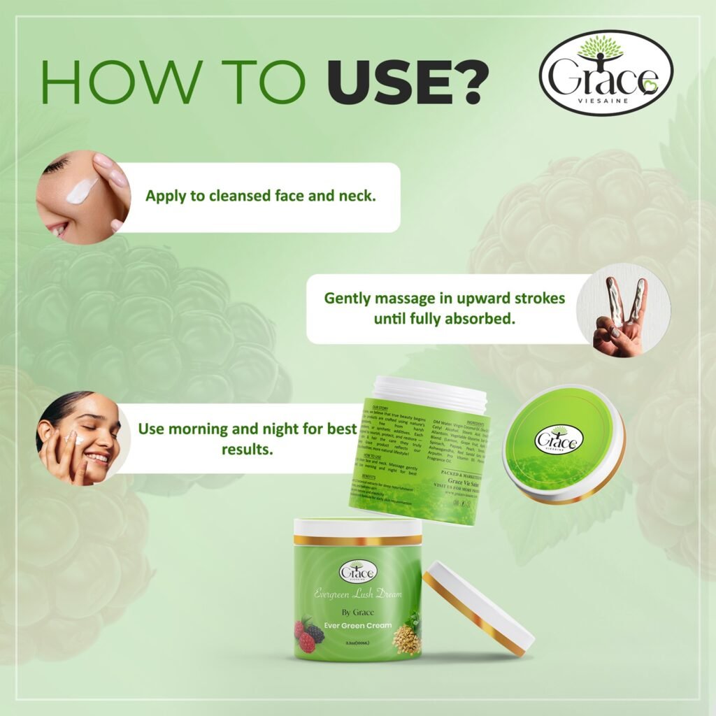 How to apply Evergreen Cream by Grace’s Vie Saine