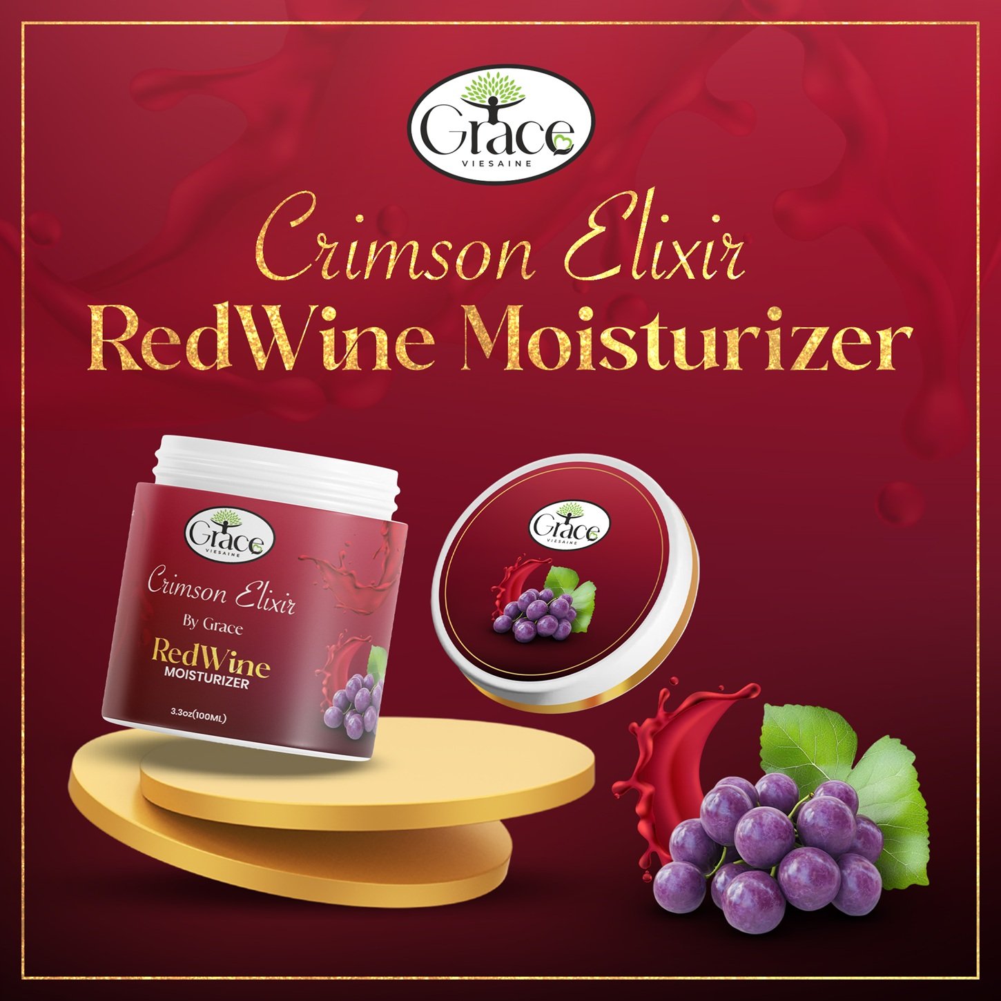 Red Wine Moisturizer - Crimson Elixir of Front label