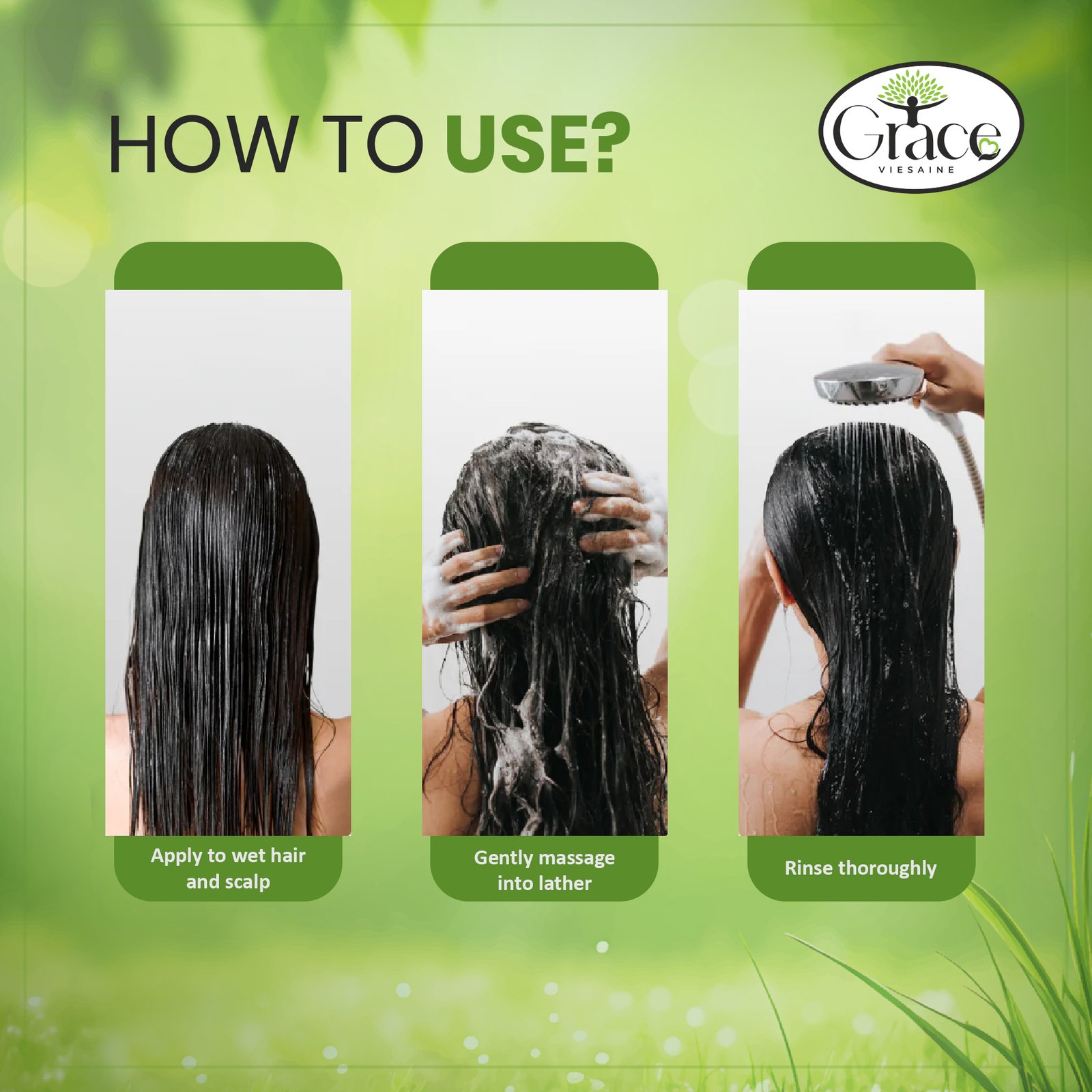 Instructions on how to use Silk Fusion Shampoo