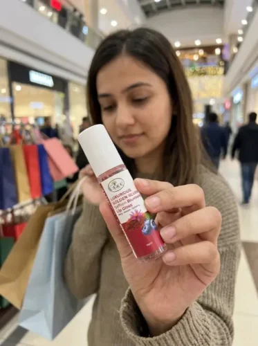 Luxurious Golden Blush Saffron Blueberry Lip Gloss photo review