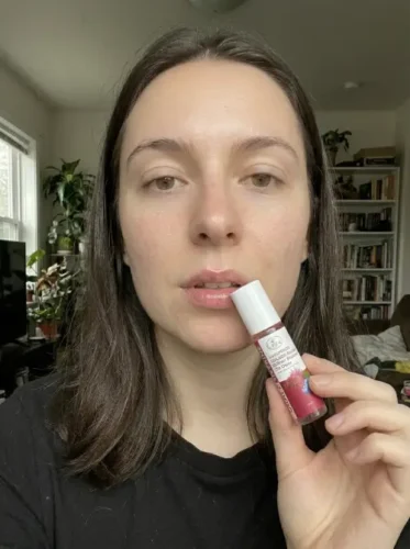 Luxurious Golden Blush Saffron Blueberry Lip Gloss photo review